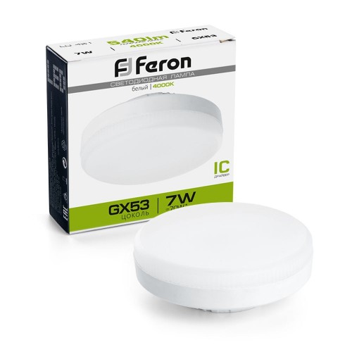 Лампа светодиодная Feron LB-451 GX53 7W 4000K 10 штук