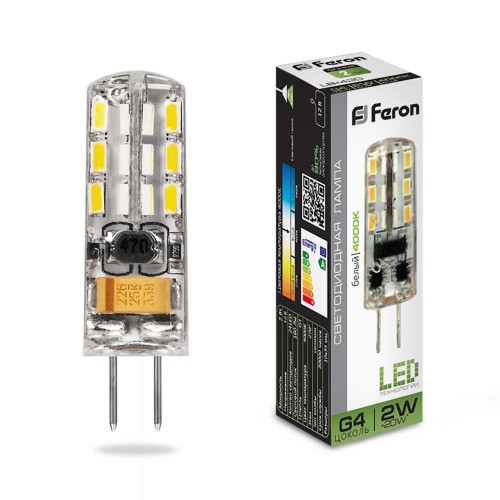 Лампа светодиодная Feron LB-420 G4 2W 4000K 10 штук