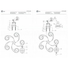 677013205 Грация 5*40W E27 220 V люстра