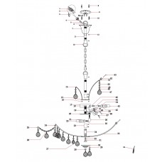 2210150 Жемчуг золотой 15*60W Е14 220 V люстра 2210150 Жемчуг золотой 15*60W Е14 220 V люстра