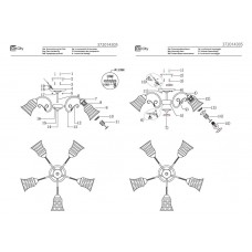 372014305 Моника 5*60W E27 220 V люстра