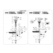 254011004 Версаче 4*60W Е27 220 V люстра