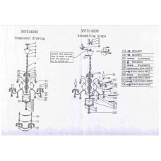 367014008 Каролина 8*60W E14 220 V люстра