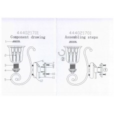 444021701 Вирджиния 1*60W E27 220 V бра 444021701 Вирджиния 1*60W E27 220 V бра