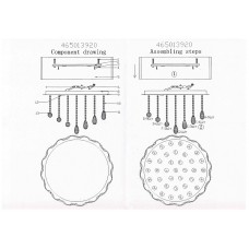 465013920 Жаклин 20*3W LED 220 V люстра (пульт)