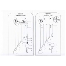 632011605 Гэлэкси 5*4W LED 220 V люстры