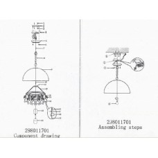 298011701 Виола 1*15W LED E27 220 V люстра