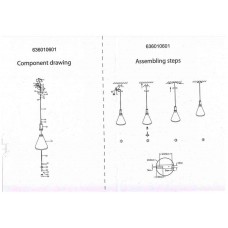 636010601 Раунд 1*40W E14 220 V люстра