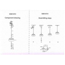 636010701 Раунд 1*60W E27 220 V люстра