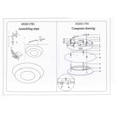 452011701 Галатея 1*18W LED 220 V люстра