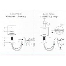 444021001 Вирджиния 1*40W E14 220 V бра 444021001 Вирджиния 1*40W E14 220 V бра