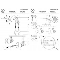 547020502 Ринген 2*40W E14 220 V IP20 спот