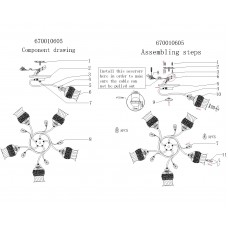 670010605 Флора  5*60W E14 220V люстра 670010605 Флора  5*60W E14 220V люстра