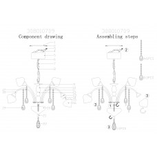 308010709 Нанси 9*3W LED 220 V люстра (пульт)