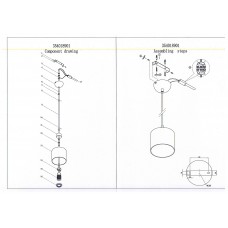 354018901 Лоск 1*60W E27 220 V люстра