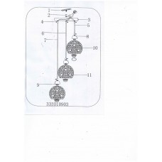 333010903 Скарлет 3*60W  Е14 220 V люстра