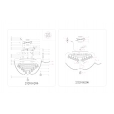 232016206 Жемчуг 6*60W Е14 220 V люстра 232016206 Жемчуг 6*60W Е14 220 V люстра