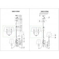 386010506 Палермо 6*40W E14 220 V люстра 386010506 Палермо 6*40W E14 220 V люстра