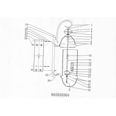 802020504 Уличный светильник CHIARO Мидос 802020504 Уличный светильник CHIARO Мидос