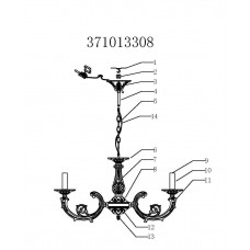371013308 Аврора 8*60W E14 220 V люстра 371013308 Аврора 8*60W E14 220 V люстра