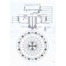 366011709 Изольда 9*20W G4 12V LED люстра(пульт)
