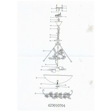 423010704 Розалия 4*40W E27 220 V люстра 423010704 Розалия 4*40W E27 220 V люстра