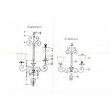 254014603 Версаче 3*60W E14 220 V люстра