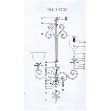 254014706 Версаче 6*60W E14 220 V люстра