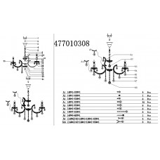 477010308 Люстра CHIARO Дориана