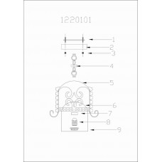 1220101 Самурай крашеный 1*60W Е27 220 V люстра