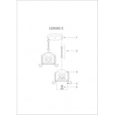 1220202 Самурай крашеный 2*60W Е27 220 V люстра