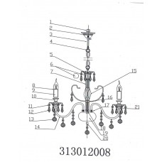 313012008 Барселона 8*60W E14 220 V люстра
