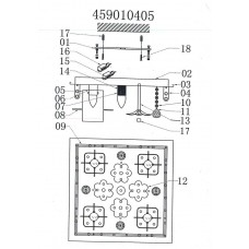 459010405 Ивонна 5*40W E14 220 V LED люстра (пульт)
