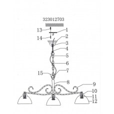 323012703 Аида 3*40W E27 220 V люстра