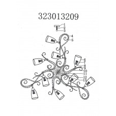 323013209 Аида 9*40W E14 220 V люстра