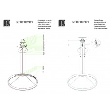 661010201 Платлинг 1*40 W  LED 220 V люстра