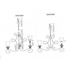 254018206 Версаче 6*60W E27 220 V люстра