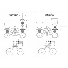 254028402 Версаче 2*60W E27 220 V бра 254028402 Версаче 2*60W E27 220 V бра