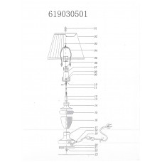 619030501 Оделия 1*60W E27 220 V наст.лампа 619030501 Оделия 1*60W E27 220 V наст.лампа