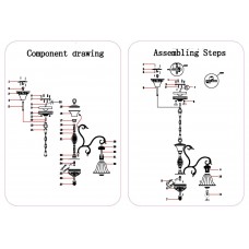 254019205 Версаче 5*60W E27 220 V люстра