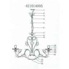 421014005 Букет 5*60W E14 220 V люстра 421014005 Букет 5*60W E14 220 V люстра