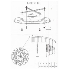 642010140 Аделард  40*1W LED  люстра