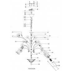 421013105 Букет 5*40W E14 220 V люстра