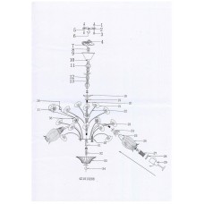 421013208 Букет 8*40W E14 220 V люстра
