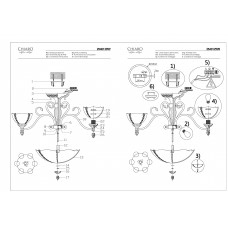 254012909 Версаче 9*60W Е27 220V люстра