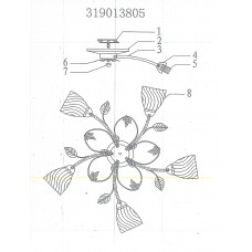319013805 Лето 5*60W E14 220 V люстра