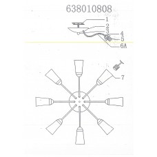 638010808 Олимпия 8*60W E14 220 V люстра