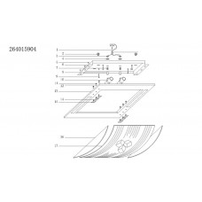 264015904 Чаша дерево св. 4*60W Е27 220 V люстра