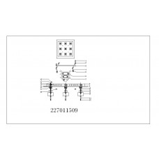 227011509 Граффити хром 9*20W G4 12 V LED люстра(пульт)