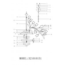 321010151 Люстра CHIARO Иоланта